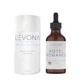 Levona Scent Hotel Romance bottle close-up for premium diffuser use.