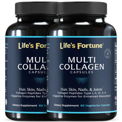 Lewis Labs Multi Collagen Peptides bottle front with unflavored capsules for skin and joints.