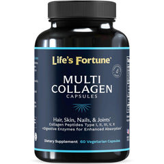 Lewis Labs Multi Collagen Capsules bottle with capsules, supports joints and skin elasticity.