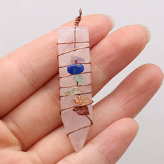 LHJ rose quartz tiger eye pendant detail for balanced aesthetics.