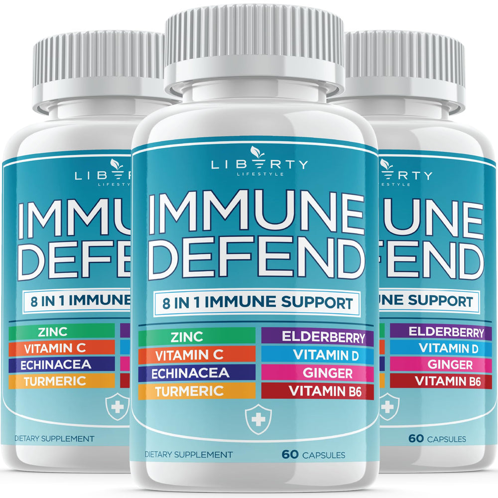 Liberty Lifestyle 8-in-1 Immune bottle front for daily immune support