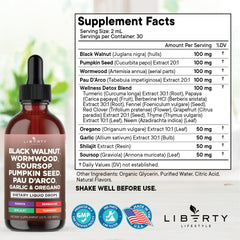 Liberty Lifestyle Defend Wormwood bottle drops close-up for easy, measured dosing.