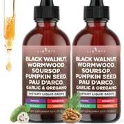 Liberty Lifestyle Defend Wormwood bottle front highlighting USA-made, non-GMO formula for daily wellness.