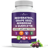 Liberty Lifestyle Resveratrol Berberine bottle pour for daily supplement use.