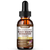 Lickshine black walnut wormwood bottle pour supports gut balance with concentrated herbs