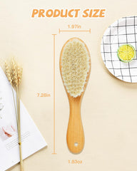 Lictin wooden brush featuring a walnut handle for cradle cap-friendly use