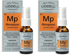 Liddell homeopathic menopause spray bottle front view for natural support.