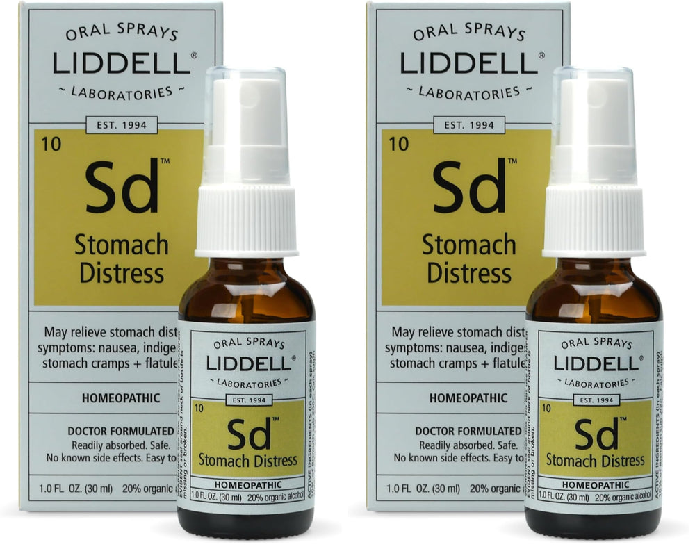Liddell stomach distress bottle front view for quick reference during use