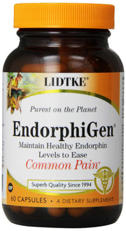 Lidtke Endorphigen capsules bottle showing easy dosing and mood support