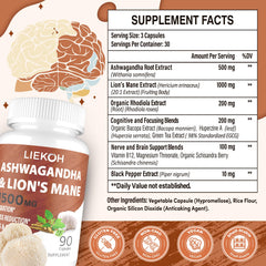 Liekoh capsules arranged for daily focus and calm.