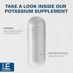 Two capsules per serving of Life Enhancement potassium for daily intake