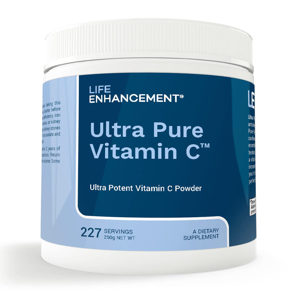 Life Enhancement Ultra Pure Vitamin C Powder bottle for daily use