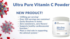 Close-up of Life Enhancement Ultra Pure Vitamin C Powder texture
