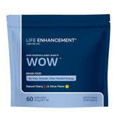 Life Enhancement Wow Drink Powder bottle shows cherry citrus flavor for a quick energy lift.