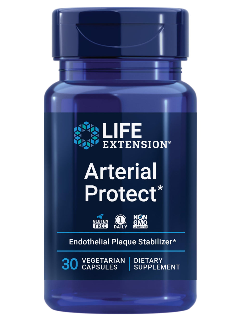 Life Extension Arterial Protect bottle and capsules for daily heart support