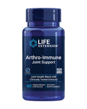 Life Extension Arthro-Immune bottle front shows turmeric-curcumin and andrographis blend for mobility support