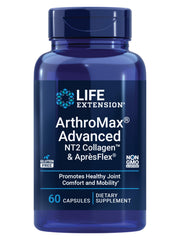 Life Extension ArthroMax Advanced NT2 Collagen bottle front view supports potential joint comfort.