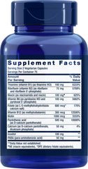 Life Extension BioActive Complete B-Complex capsules on bottle, supporting broad B vitamin spectrum and absorption