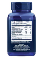 Life Extension Bone Restore Elite label highlights non-GMO gluten-free calcium blend for bones.