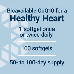 Life Extension CoQ10 bottle label close-up for product details.