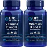Life Extension D and K with Sea-Iodine bottle promotes bone and vascular health.