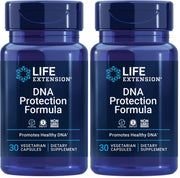 Life Extension DNA Protection Formula bottle pour showing daily supplementation use.
