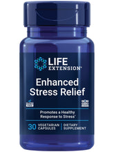 Life Extension Enhanced Stress Relief bottle front view promoting calm focus for busy days.