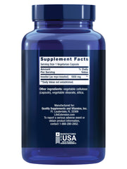 Life Extension Inositol capsules close-up of dosage label showing 1000 mg per capsule.