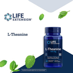 Life Extension L-Theanine packaging shows a two-pack option for ongoing use.