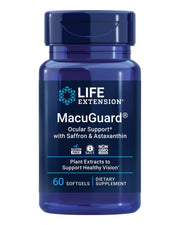 Life Extension MacuGuard ocular bottle pour showcasing premium eye health support.