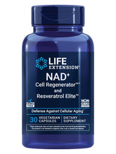 Life Extension NAD+ Cell Regenerator bottle on shelf suggests energy support and healthy aging potential.