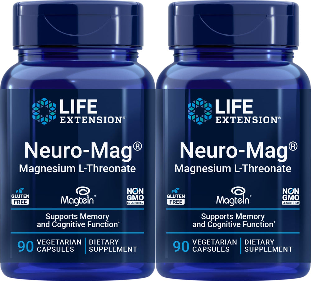 Life Extension Neuro-mag bottle front, ideal for daily focus-support routines.