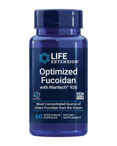 Life Extension Optimized Fucoidan bottle with Maritech 926 highlights immune support benefits