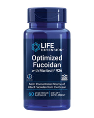 Life Extension Optimized Fucoidan bottle with Maritech 926 highlights immune support benefits