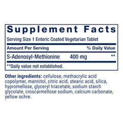 Life Extension SAMe enteric-coated tablets emphasize gluten-free formula for clean daily use.