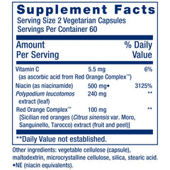 Life Extension Shade Factor label detail highlights gluten-free, non-GMO ingredients