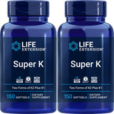 Life Extension Super K bottle two-pack viewed for daily vitamin support