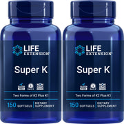 Life Extension Super K bottle two-pack viewed for daily vitamin support