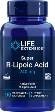 Life Extension Super R-Lipoic Acid 240 mg bottle front view supports daily energy