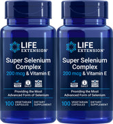 Life Extension Super Selenium Complex bottle with three selenium forms and vitamin E.