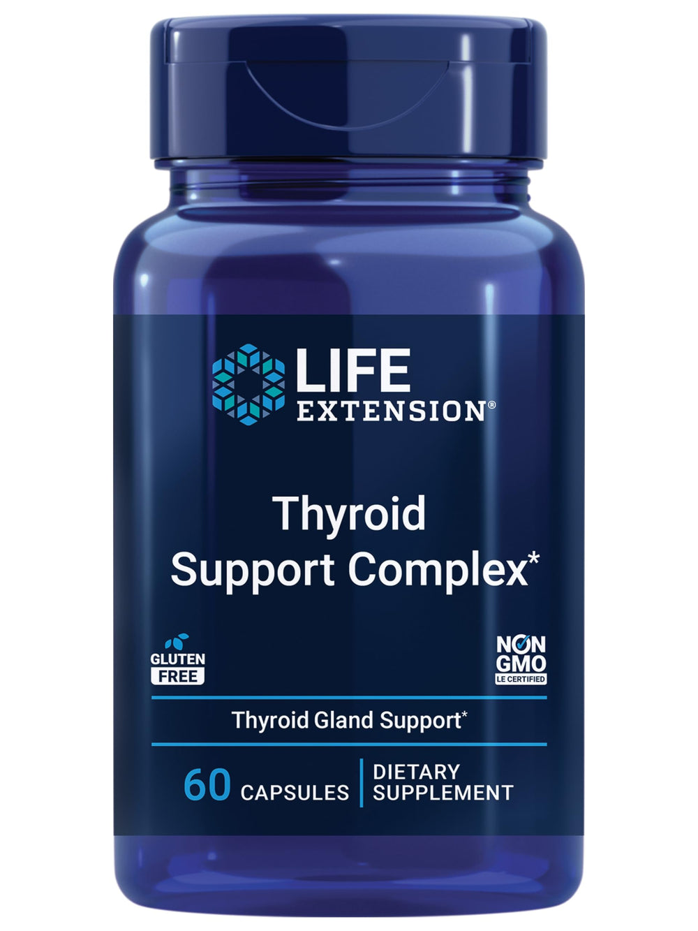 Life Extension Thyroid Support Complex bottle for daily thyroid health support
