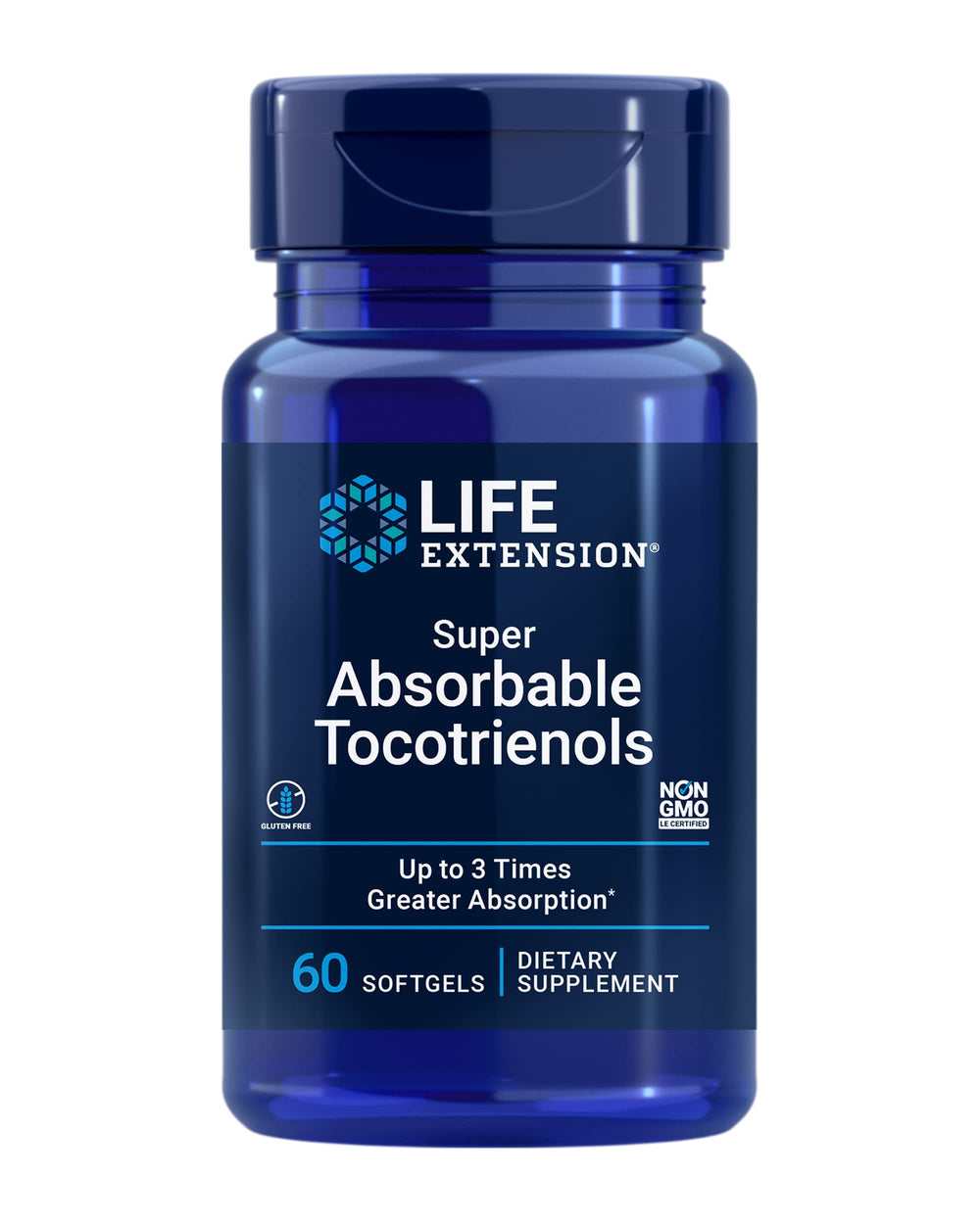 Life Extension Super Absorbable Tocotrienols bottle with pour spout supports daily wellness.