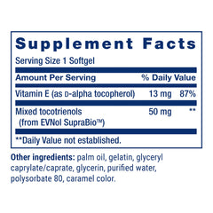 Softgels pack of Life Extension tocotrienols for easy daily use.