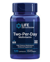 Life Extension Two-Per-Day bottle front for daily nutritional routine