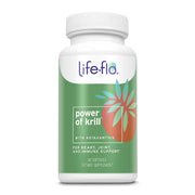 LIFE-FLO Power of Krill bottle front with Antarctic krill oil for heart and joint support