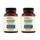 Life & Pursuits Pure Magnesium Glycinate bottle highlighting high-absorption formula