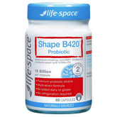 Life-Space Shape B420 probiotic capsule close-up for daily digestion support