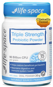 Life-Space Triple Strength bottle front view for digestive balance and immune support