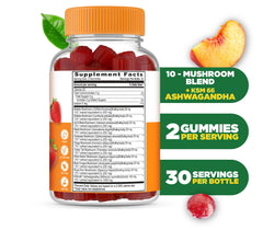 Lifeable mushroom gummies close-up texture and vibrant orange-lemon flavor