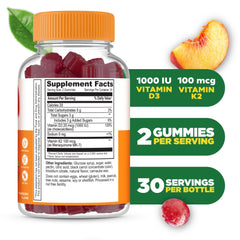 Lifeable D3 K2 gummies strawberry flavor close-up for a tasty daily supplement